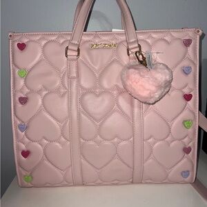 NEW Betsey Johnson Valentines Heart Tote Handbag